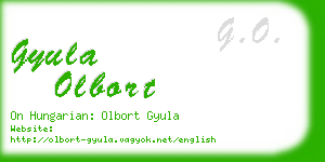 gyula olbort business card